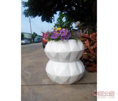 【廣西桂林玻璃鋼菱形幾何花盆定做|廣西桂林菱形幾何花盆生產廠家】豆雙東 - 個體經營 - 熱賣促銷